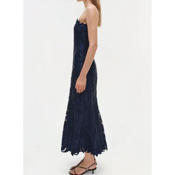 Simkhai Valletta Strapless Embroidered Midi Dress Size 4 - Picture 3 of 9